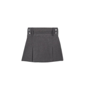 Girls Half Elastic Front 4 Button Skirt