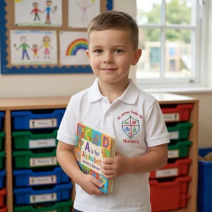St. James Daisy Hill Nursery Polo Shirts – White