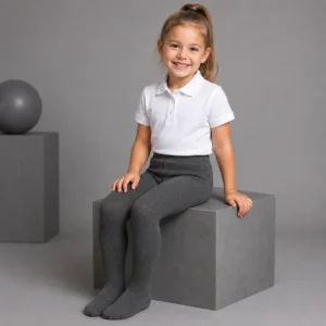 Soft Girls Tights (Black & Grey)